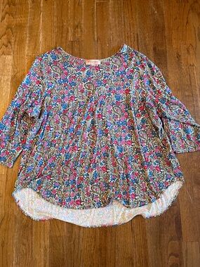 Philosophy Floral Scoop Neck Blouse in Multicolor